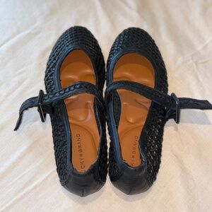Lucky Brand | Black Woven Leather Mary Jane Strapped Flats | Wmns Sz 9.5 US